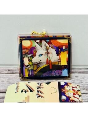 Japanese Foxes Layer Frame Gallery Gacha Acrylic Keychain Figure Japan US Seller